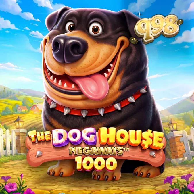 Interface do jogo The Dog House Megaways 1000 exibindo multiplicadores